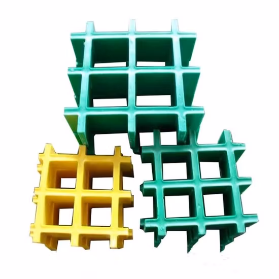 38*38*25mm Plastic Flooring Fiberglass FRP Grating Fiberglass Reinforced Plastic Grating